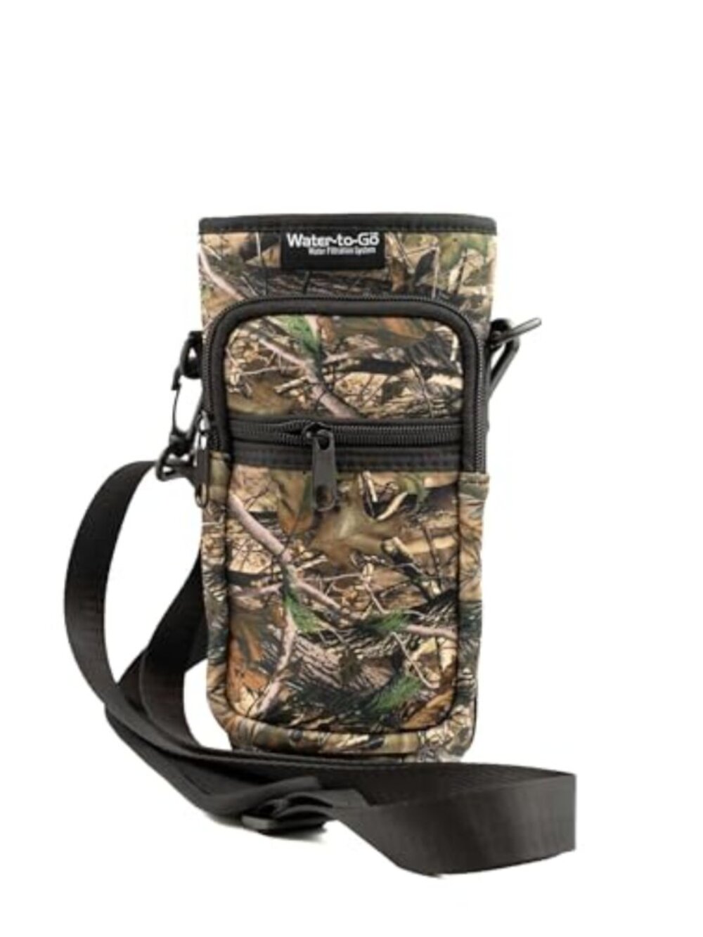 Neoprene Insulated Water Bottle Carrier Bag Crossbody Adjustable Strap
